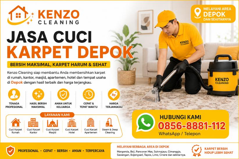 Jasa Cuci Karpet Depok Terbaik dan Profesional | Kenzo Cleaning