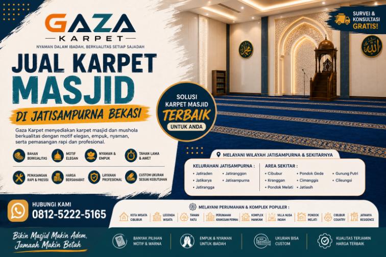 Jual Karpet Masjid di Jatisampurna Bekasi – Gaza Karpet