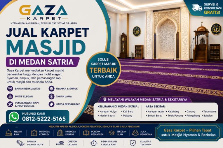 Jual Karpet Masjid di Medan Satria Bekasi – Gaza Karpet