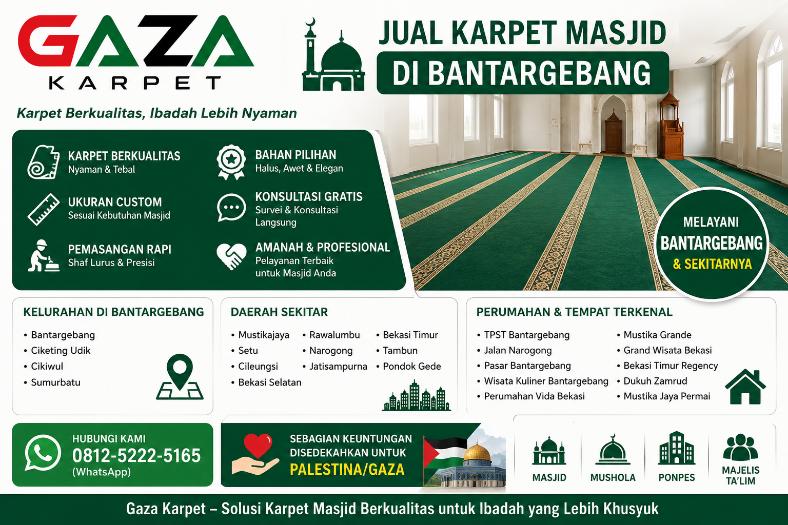 Jual Karpet Masjid di Bantargebang – Gaza Karpet