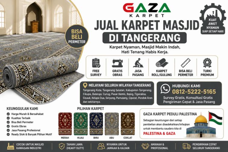Jual Karpet Masjid di Tangerang | Gaza Karpet